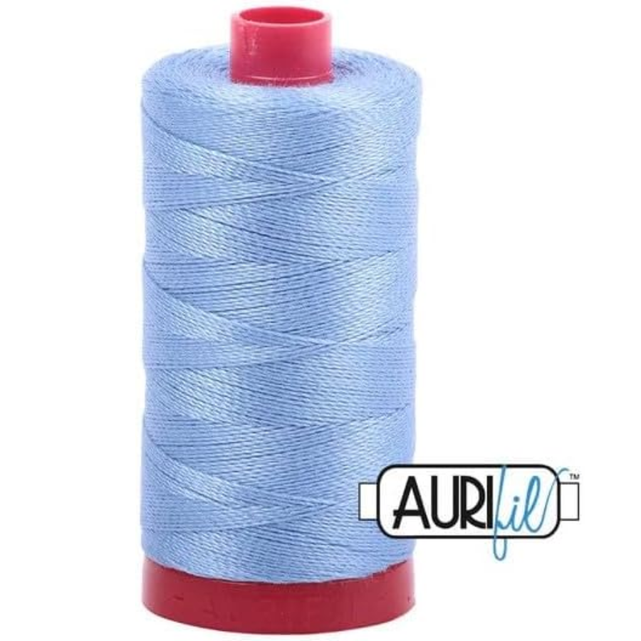 Aurifil Mako Cotton Thread Solid 50wt 100% Long Staple Mercerized Egyptian Cotton 1422yds Light Delft Blue