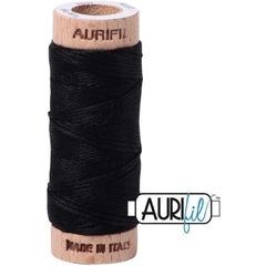 Aurifil Floss 16m (18yards) 100% Long Staple Mercerized Egyptian Cotton Black