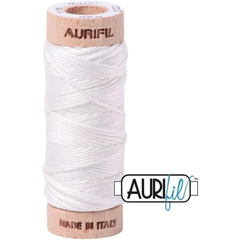 Aurifil Floss 16m (18yards) 100% Long Staple Mercerized Egyptian Cotton Natural White
