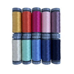 Aurifil Foundations 28wt Cotton Thread – Mini Collection | 10 Small Spools | AC28FC10