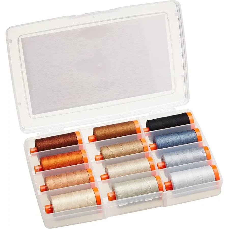 Ensemble de fils 100 % coton Aurifil Full Bloom de Barbara Persing, idéal pour la couture, l'artisanat et le patchwork