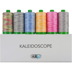 Ensemble de fils Aurifil « Kaleidoscope » - 6 grandes bobines panachées (1 094 yards chacune) 40 wt AC40KC6