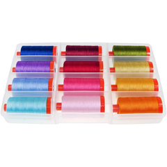 Ensemble de fils 100 % coton Aurifil Full Bloom de Barbara Persing, idéal pour la couture, l'artisanat et le patchwork