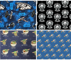 Star Wars Fabric Fat Quarter Bundle Pack of 4 100% Cotton