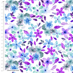 Vivid Watercolours by Debbie Shore Make+Believe 100% Organic Cotton 112cm Wide Digitally Printed Fabric for Crafting, Quilting, Dressmaking