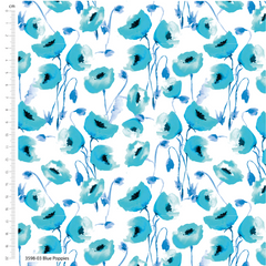 Vivid Watercolours by Debbie Shore Make+Believe 100% Organic Cotton 112cm Wide Digitally Printed Fabric for Crafting, Quilting, Dressmaking