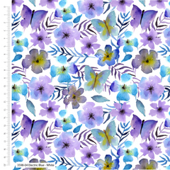 Vivid Watercolours by Debbie Shore Make+Believe 100% Organic Cotton 112cm Wide Digitally Printed Fabric for Crafting, Quilting, Dressmaking