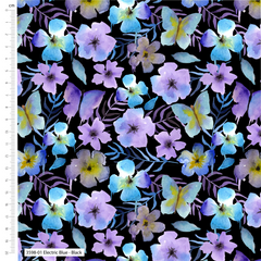 Vivid Watercolours by Debbie Shore Make+Believe 100% Organic Cotton 112cm Wide Digitally Printed Fabric for Crafting, Quilting, Dressmaking