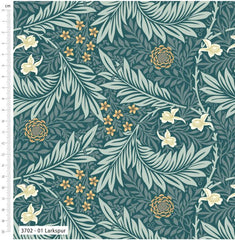 Kelmscott Garden William Morris By V&A – Organic Cotton 5pcs Fat Quarters Precut Fabric Squares for Quilting, Arts, Crafts, DIY Projects