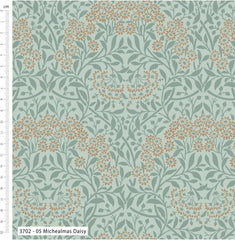 Kelmscott Garden William Morris By V&A – Organic Cotton 5pcs Fat Quarters Precut Fabric Squares for Quilting, Arts, Crafts, DIY Projects