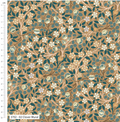 Kelmscott Garden William Morris By V&A – Organic Cotton 5pcs Fat Quarters Precut Fabric Squares for Quilting, Arts, Crafts, DIY Projects