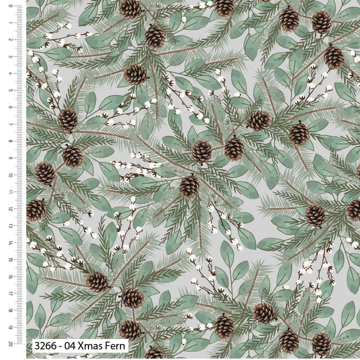 CraftsFabrics Loose Fabric Welcome Home–Victoria Louise Premium Cotton Printed Christmas Fabric