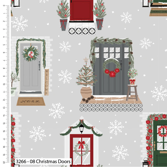 CraftsFabrics Loose Fabric Welcome Home–Victoria Louise Premium Cotton Printed Christmas Fabric