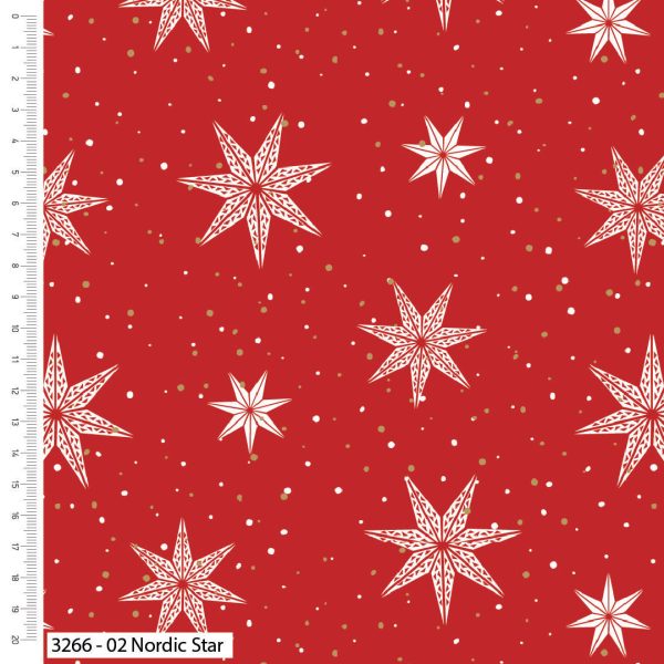 Bienvenue chez vous – Tissu de Noël imprimé en coton de qualité supérieure Victoria Louise – Tissu 100 % coton – Au mètre, demi-mètre, quart long ou quart large
