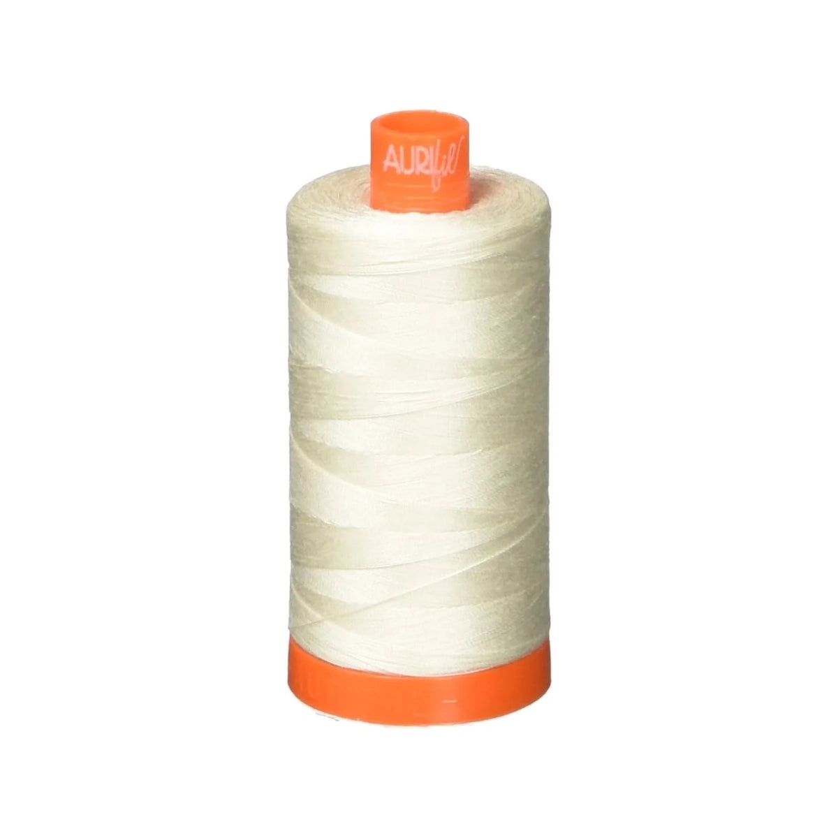 Aurifil Mako Cotton Thread Solid 50WT Cotton 1 Large Spool - 1 x 1422 yd Ideal for Machine Embroidery, Quilting and Sewing (Natural White)