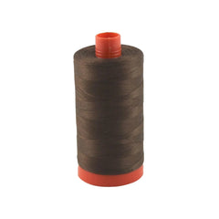Aurifil Mako Cotton Solid 50WT Chocolate Cotton 1 Large Spool - 1 x 1422 yd Ideal for Machine Embroidery, Quilting and Sewing