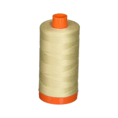 Aurifil Mako Cotton Thread Solid 50WT Cotton 1 Large Spool - 1 x 1422 yd Ideal for Machine Embroidery, Quilting and Sewing (Light Beige)