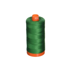 Aurifil Mako Cotton Solid 50WT Green Cotton 1 Large Spool - 1 x 1422 yd Ideal for Machine Embroidery, Quilting and Sewing