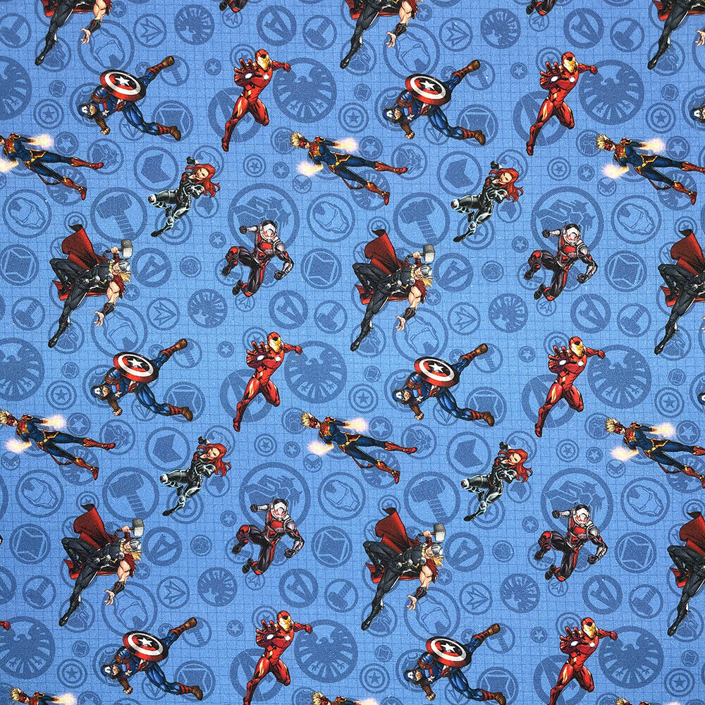 Marvel Avengers Fabric Captain America Thor Black Widow Children's Fabric