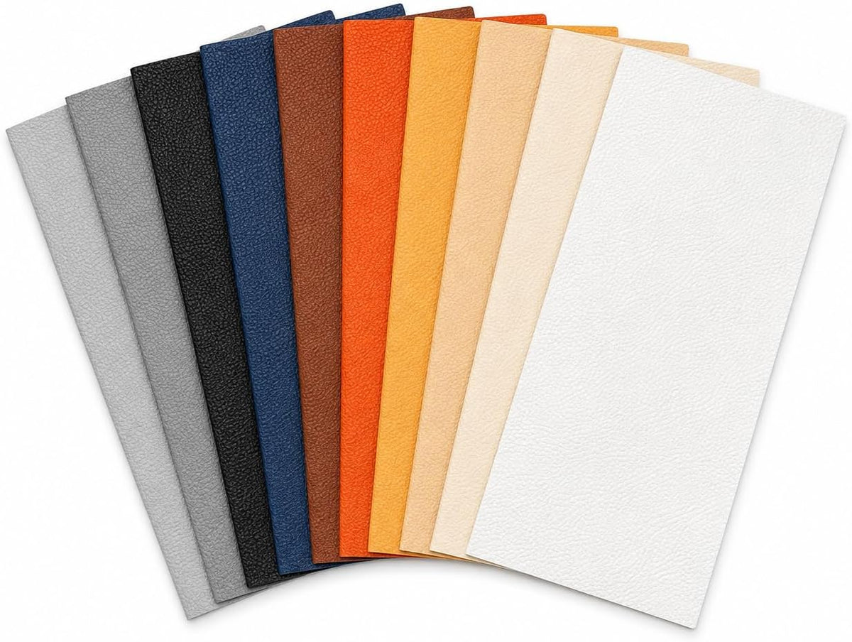 CraftsFabrics Solid Classic Litchi Grain Pebble Lychee Faux Leather Sheet