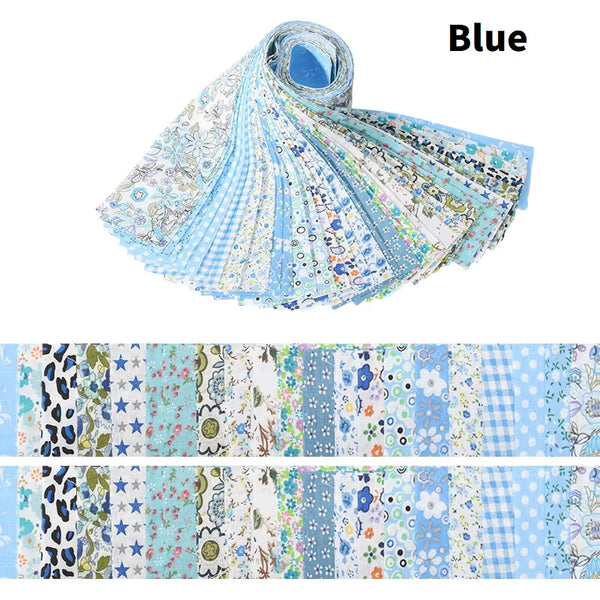 CraftsFabrics 40pcs Floral Printed 100% Cotton Patchwork Jelly Roll 2.55 X 39.4 Inch Quilting Fabric Strips for Sewing Craft DIY