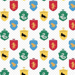 Harry Potter Houses Fat Quarters Fabric Bundle, Pack of 4, Multi, 100% Cotton