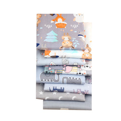 CraftsFabrics 8pcs 40*50cm Cartoon Animals Cotton Fat Quarters Bundle