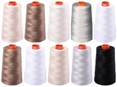 Aurifil Mako 50 Wt 100% Cotton Thread, 6,452 Yard Cone Sandstone perfect for hand and machine quilting, hand and machine piecing MK50CO