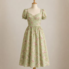 Rose & Hubble 100% Cotton Dusky Pink Rose Floral Print Woven Cotton Poplin Vintage Style Fabric, CP0321