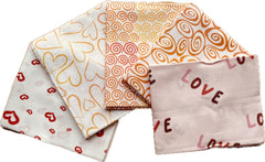 CraftsFabrics Floral Themed Pattern Fabric Bundle- Fat Quarters Bundle of 5 Fabrics .100% Cotton.Craft Quilting & Fabric