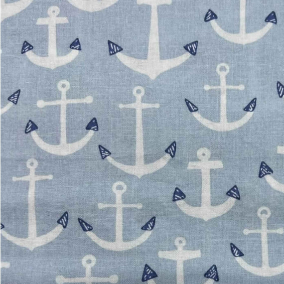 Hello Summer by Anna Belle Nautical Anchors 100% Cotton Fabric
