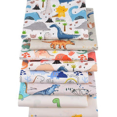 Dinosaur Animal Cartoons Curtain Breathable 100% Cotton Fabric Bundle