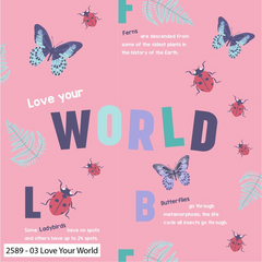 Natural History Museum - Love Your World Collection 100% Cotton Fabric (Ideal for Crafting, Sewing, Novelty Children's Patchwork Fabric)