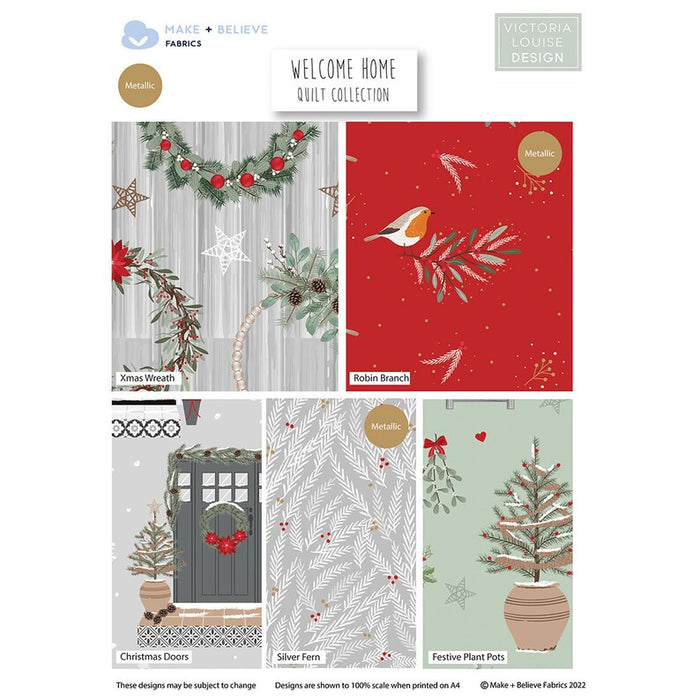 The Craft Cotton Co. Fat Quarter Bundle Welcome Home–Victoria Louise Organic Cotton Fat Quarter Bundle- 100% Cotton 5pc Fat Quarters Bundle For Quilting and Crafting