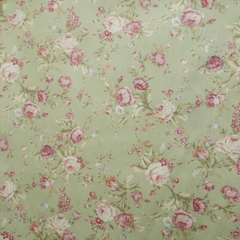 Rose & Hubble 100% Cotton Dusky Pink Rose Floral Print Woven Cotton Poplin Vintage Style Fabric