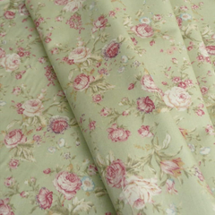 Rose & Hubble 100% Cotton Dusky Pink Rose Floral Print Woven Cotton Poplin Vintage Style Fabric