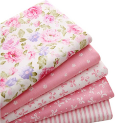 Assorted Pink 100% Cotton Fabric For Sewing Fat Quarter Quilting Patchwork Tissue Tilda Doll Cloth Kids Bedding Textile
