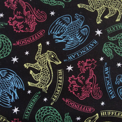 Camelot Harry Potter Mystical Houses 43'' Wide (100% Cotton, Genuine Licensed Fabric, Ideal for Crafts, Quilting, Sewing, Patchwork)