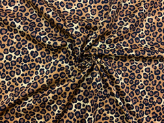 Rose & Hubble 100% Cotton Leopard Print Fabric 112cm Wide Ideal for dressmaking, T-shirts/Dress Fabric (CP0045BEI)