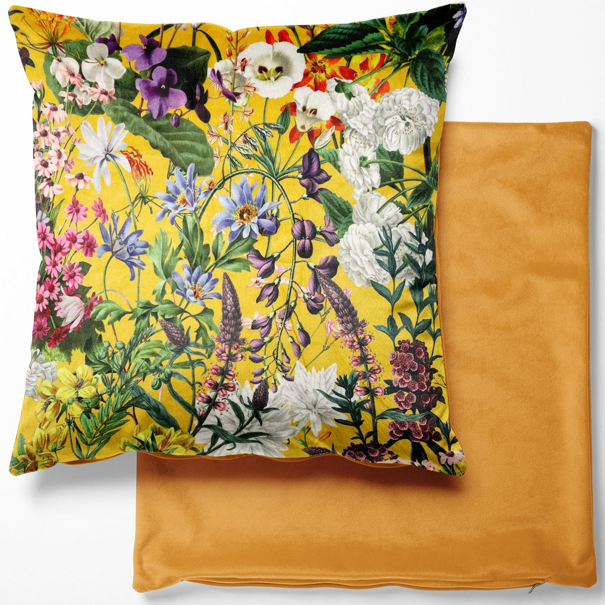 Crafty By Chatham Glyn (46cm x 46cm) 18''x18'' Velvet Cushion Covers with Concealed Zip Throw Pillow Case Cover 100% Polyester