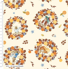 Make + Believe Winter Fruits Peter Rabbit Cotton Prints 100% Organic Cotton 112cm Wide Digital Prints Ideal for Crafts, Quilting, Patchwork