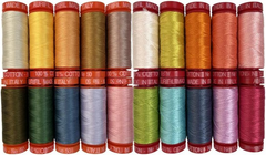 Aurifil Anna Maria Horner Brave 50wt & 12wt 20 Spools 100% Cotton Thread Set Ideal for Sewing, Crafting Patchwork