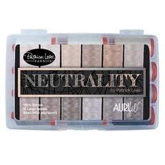 Aurifil Designer Thread Collection-Neutrality By Patrick Lose 12 Large Spools Cotton 50WT for Sewing, Crafting , Quilting and Patchwork