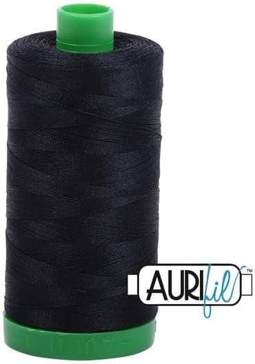Aurifil Mako Cotton Thread Solid 40wt (1094yds) - Black