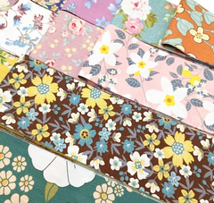 CraftsFabrics 40pcs Assorted Flower Pattern Jelly Roll Fabric Strips