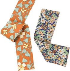 CraftsFabrics 40pcs Assorted Flower Pattern Jelly Roll Fabric Strips