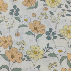 CraftsFabrics 7 Mixed Floral 100% Cotton 25x25cm Wide Pre-Cut Fat Quarter