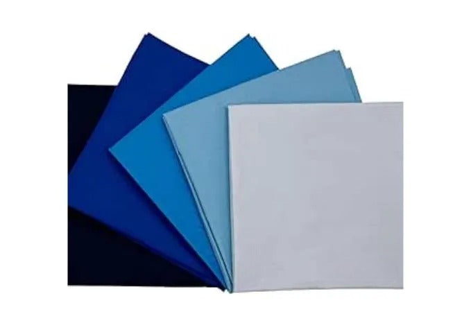 Lot de 4 carrés de tissu Crafty By Chatham Glyn William Morris 100 % percale de coton, 50 x 55 cm de large, pour travaux manuels, patchwork et loisirs créatifs pour enfants