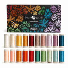 Suzy Quilts Evolve (8WT) Thread Set By Aurifil 100% Cotton 20 Small Spools Ideal for Sewing, Quilting, Patchwork, Crafting