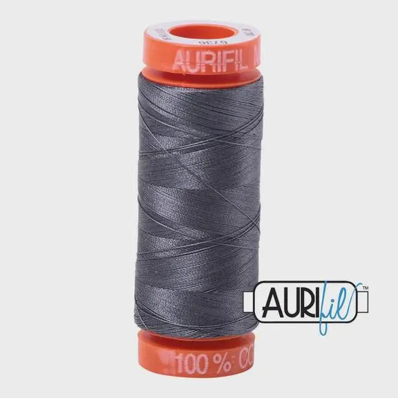 Aurifil 50wt Small Spool 100% Egyptian Cotton (220 Yards/200 Meters)